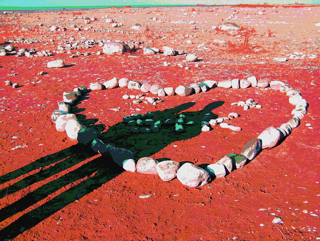 Artist C. A. Hoffman. 'Crimson Rock Love' Artwork Image, Created in 2008, Original Drawing Pencil. #art #artist