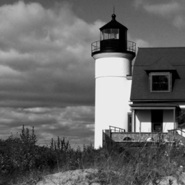 C. A. Hoffman: 'Lighthouse at Sleeping Bear Dunes II', 2008 Black and White Photograph, Landscape. Artist Description:  All photos are available on sizes up to 16x20 inches. ...