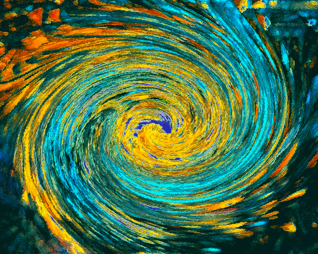 Wormhole Van Gogh Mixed Media By C. A. Hoffman