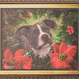 Michael Pickett: 'Christmas Puppy', 2010 Acrylic Painting, Dogs. Artist Description:   You can learn how to paint this painting yourself. Go to www. pickettonline. com and click on Enter, then click on the YouTube link. Thank You. ...