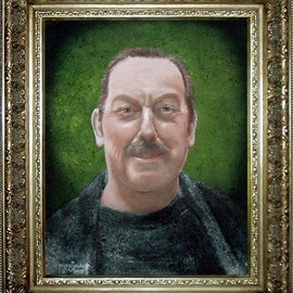 Michael Pickett: 'Dave Weilbrenner', 2012 Acrylic Painting, Portrait. Artist Description:   This painting was painted in memory of Dave Weilbrenner, born August 1933 - Passed May 2012. His ashes mixed into the paint.   ...
