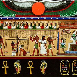 Michael Pickett: 'Egyptian Art ', 2007 Acrylic Painting, Mythology. Artist Description:  Commissioned ...