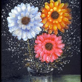 Michael Pickett: 'Flowers', 2004 Acrylic Painting, Still Life. 
