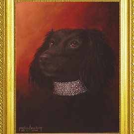 Michael Pickett: 'Penny Old World Style', 2011 Acrylic Painting, Dogs. Artist Description:  This Painting of Penny was created in the Old World Style. ...