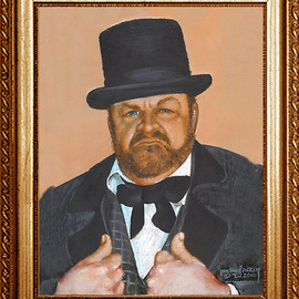 Michael Pickett: 'Scrooge', 2012 Acrylic Painting, Portrait. Artist Description:   You can learn how to paint Scrooge. Go to pickettonline. com, click on ENTER, and on the top left corner click on You- Tube.   ...