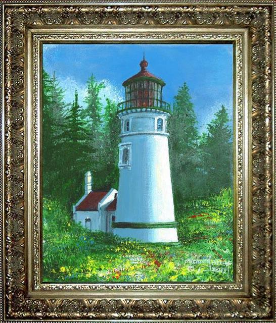 Artist Michael Pickett. 'Umpqua River Lighthouse' Artwork Image, Created in 2013, Original Photography Other. #art #artist