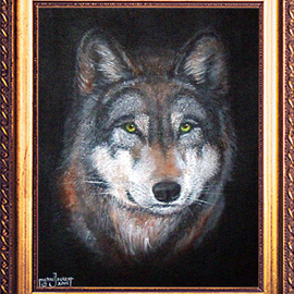 Michael Pickett: 'Wolfy', 2006 Acrylic Painting, Dogs. Artist Description:  Commissioned, A faithful and loving pet. ...