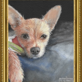Michael Pickett: 'baby bear', 2021 Acrylic Painting, Dogs. Artist Description: Commissioned...