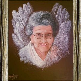 Michael Pickett: 'edith abrao', 2023 Acrylic Painting, People. Artist Description: Memorial Painting of Edith Abrao...