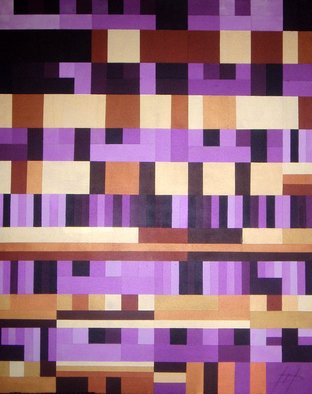 Pilar Prez-prado: 'Musical Experiment II Nocturne', 2004 Acrylic Painting, Geometric.   130. 0 ...