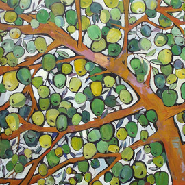 Natalia Bessonova: 'apple tree', 2017 Oil Painting, Trees. Artist Description: New artwork by Natalia Bessonova Apple Tree Large...