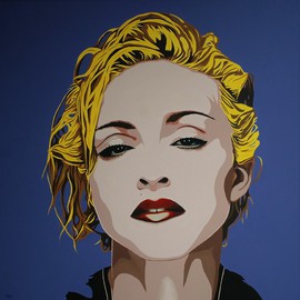 Peter Seminck: 'Madonna', 2016 Acrylic Painting, Portrait. Artist Description:  MadonnaPopPortrait               ...