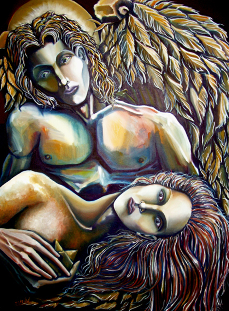 Artist Patrick Sean Kelley. 'Marys Love' Artwork Image, Created in 2007, Original Drawing Charcoal. #art #artist