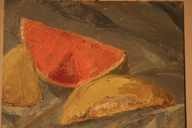 Artist Racheal Yang. 'Watermelon' Artwork Image, Created in 2008, Original Painting Oil. #art #artist
