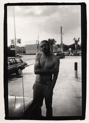 Rachel Schneider: 'Houston Man', 2002 Black and White Photograph, Portrait. This image is titled 