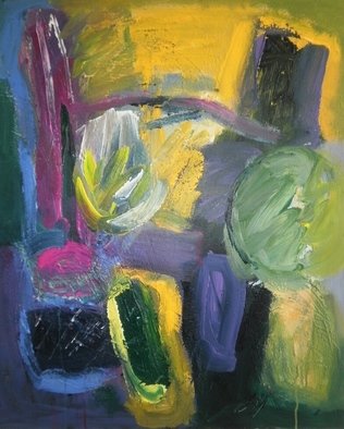 Vladimir Simanovsky: 'Garden gate', 2010 Acrylic Painting, Abstract Landscape.  themed summer impression taken from my stay about lake near by my hometown    ...
