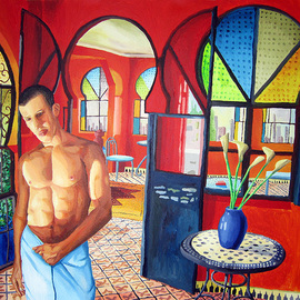Raphael Perez: 'gay art male paintings homosexual artist raphael ', 2016 Acrylic Painting, Figurative. Artist Description: Article about Raphael Perez homosexual gay art paintingsPride and Prejudice on Raphael Perezs ArtworkRaphael Perez, born in 1965, studied art at the College of Visual Arts in Beer Sheva, and from 1995 has been living and working in his studio in Tel Aviv.  Today Perez plays ...