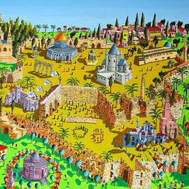 Jerusalem Painting Artworks For Sale Raphael Perez, Raphael Perez
