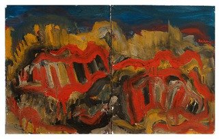 Charles Rajkovic: '2013 025', 2013 Mixed Media, Abstract Landscape.  Painted on 620gms 100% rag paper, ground with gesso ...