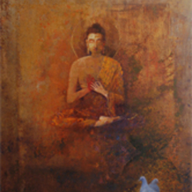 Ram Thorat: 'Enlighten sole', 2011 Acrylic Painting, Spiritual. Artist Description:            Indian contemporary art, spiritual art, Buddha Paintings, painting on Buddha life,            ...
