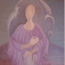 Raquel Davidovici: 'A su tiempo', 1978 Oil Painting, Surrealism. 