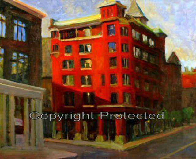 Artist Ron Anderson. '3rd And Main' Artwork Image, Created in 2005, Original Painting Oil. #art #artist