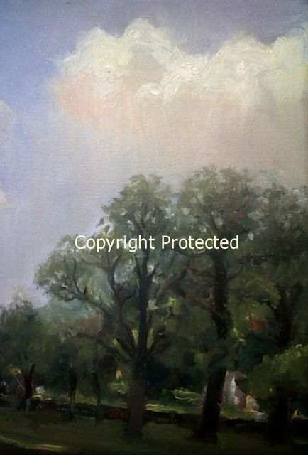 Artist Ron Anderson. 'Blue Skies On A Sunny Day' Artwork Image, Created in 2011, Original Painting Oil. #art #artist
