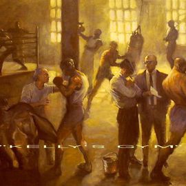 Ron Anderson Artwork Kellys Gym, 2002 Oil Painting, Sports