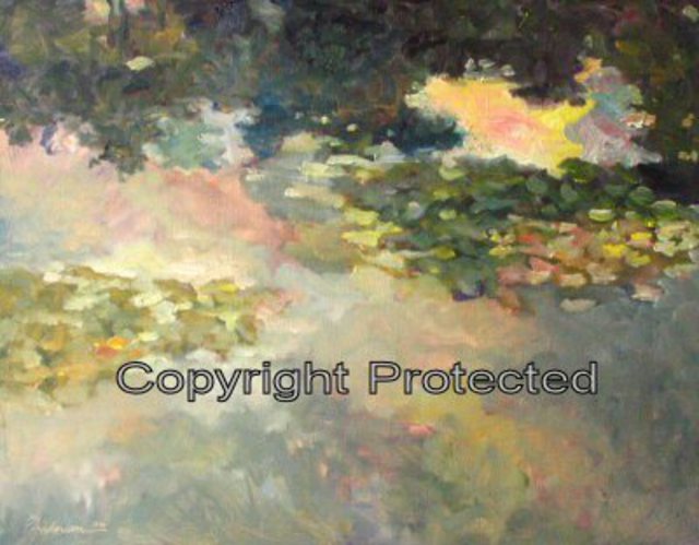 Ron Anderson  'Lilypad', created in 2006, Original Painting Oil.