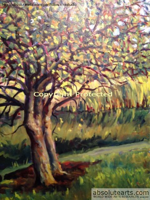 Artist Ron Anderson. 'Summer Foliage In Franklin Park' Artwork Image, Created in 2009, Original Painting Oil. #art #artist