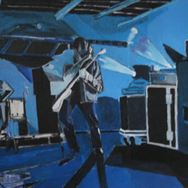 Dana Smith: 'black keys at mississippi nights', 2008 Acrylic Painting, Figurative. 