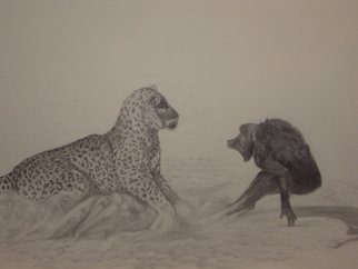 Freddie Shelton: 'Clash', 2008 Pencil Drawing, Animals. 