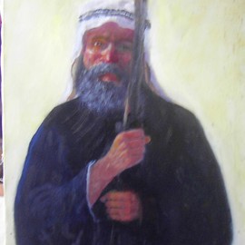 Gerald Wolfert: 'abraham', 2013 Oil Painting, Biblical. Artist Description:  portrait       ...
