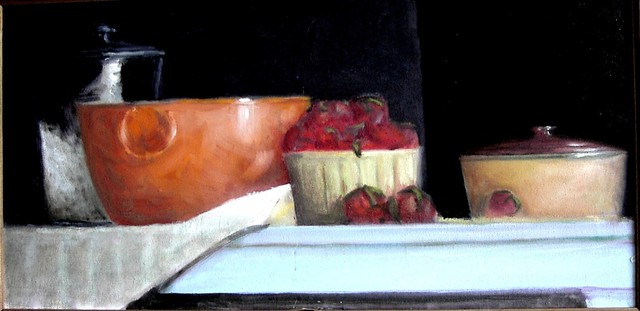 Artist Gerald Wolfert. 'Copper Bowl' Artwork Image, Created in 2012, Original Painting Oil. #art #artist