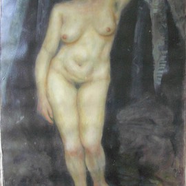 Gerald Wolfert: 'standing nude', 2012 Oil Painting, Representational. Artist Description:  standing nude  ...