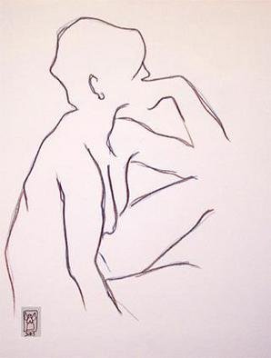 Bernadette Gabriel: 'diane', 2006 Pencil Drawing, Figurative. Sketch from living model...