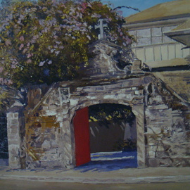 Reynaldo Gatmaitan: 'Entrance Arch', 2010 Oil Painting, Architecture. Artist Description:  I really love showing the texture of old structures as this one a land mark of our home, a lot of memories bring along in this arch.  ...
