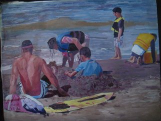 Reynaldo Gatmaitan: 'Summer Time', 2013 Oil Painting, Beach. 