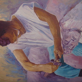 Reynaldo Gatmaitan: 'The Sculptor', 2011 Oil Painting, Figurative. 