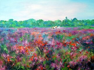Richard Freer: 'wild horses', 2021 Oil Painting, Expressionism. Wild horses in th New Forest...