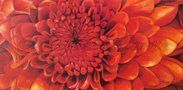Artist Rossana Currie. 'Crisantemo' Artwork Image, Created in 2011, Original Painting Oil. #art #artist