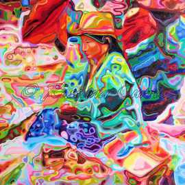 Rossana Currie: 'Potato Market', 2011 Oil Painting, Ethnic. Artist Description:  I love Indian markets with their glorious mix of colors and shapes   ...