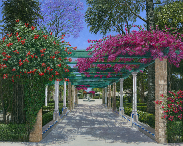Artist Richard Harpum. 'Cadiz Garden' Artwork Image, Created in 2013, Original Painting Acrylic. #art #artist