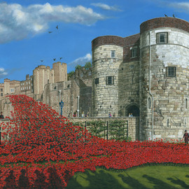 Tower of London Poppies Blood Swept Lands and Seas By Richard Harpum