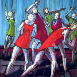 Red And Green Dancing Girls By Ric Hall And Ron Schmitt