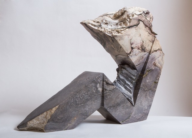 Robin Antar  'Alien', created in 2012, Original Sculpture Limestone.