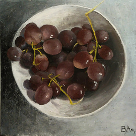 Vadim Amelichev: 'grapes', 2018 Oil Painting, Still Life. 