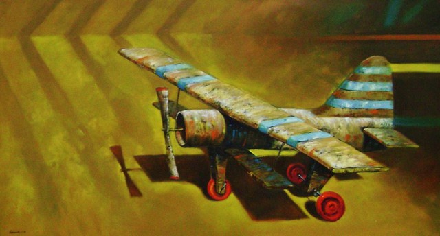 Artist Rodrigo Piedrahita. 'AIRPLAINE' Artwork Image, Created in 2010, Original Painting Oil. #art #artist