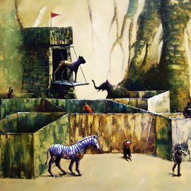 Rodrigo Piedrahita: 'CASTLE', 2010 Oil Painting, Figurative. 