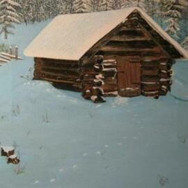 Vera Volkova: 'bath', 2003 Oil Painting, Landscape. Artist Description: Winter. ...